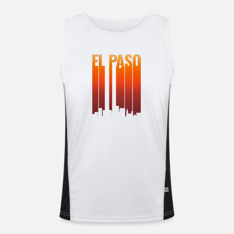 El Paso Skyline Sunset Men's Functional Contrast Tank Top 