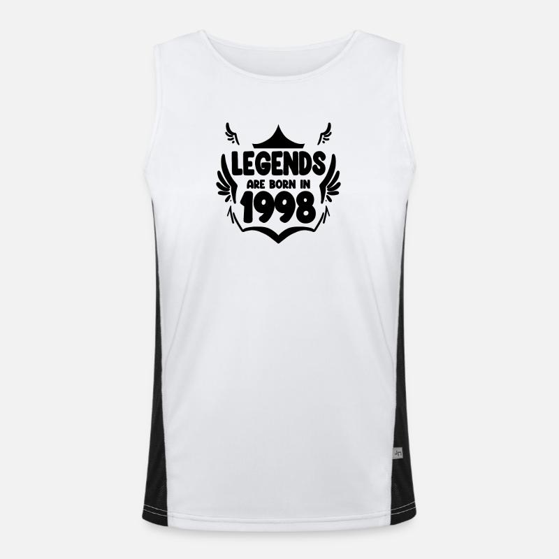 1998 - Men's Functional Contrast Tank Top - white/black
