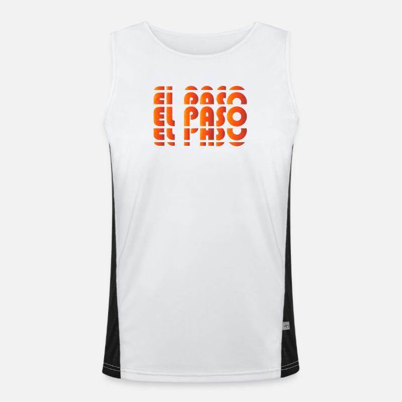 El Paso Gradient Grid - Men's Functional Contrast Tank Top  - white/black