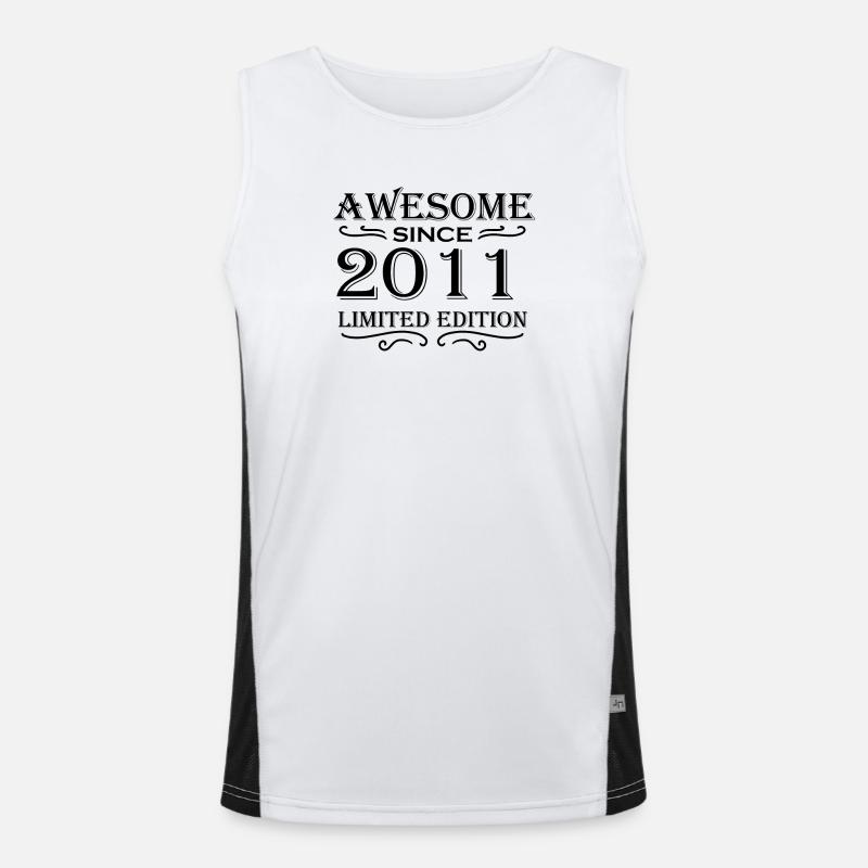 2011 - Men's Functional Contrast Tank Top  - white/black