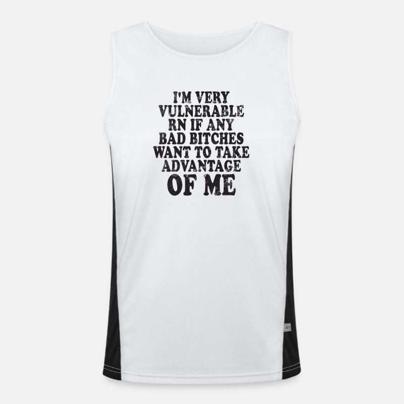I'm Very Vulnerable RN Funktionelles Kontrast-Tank Top für Männer 