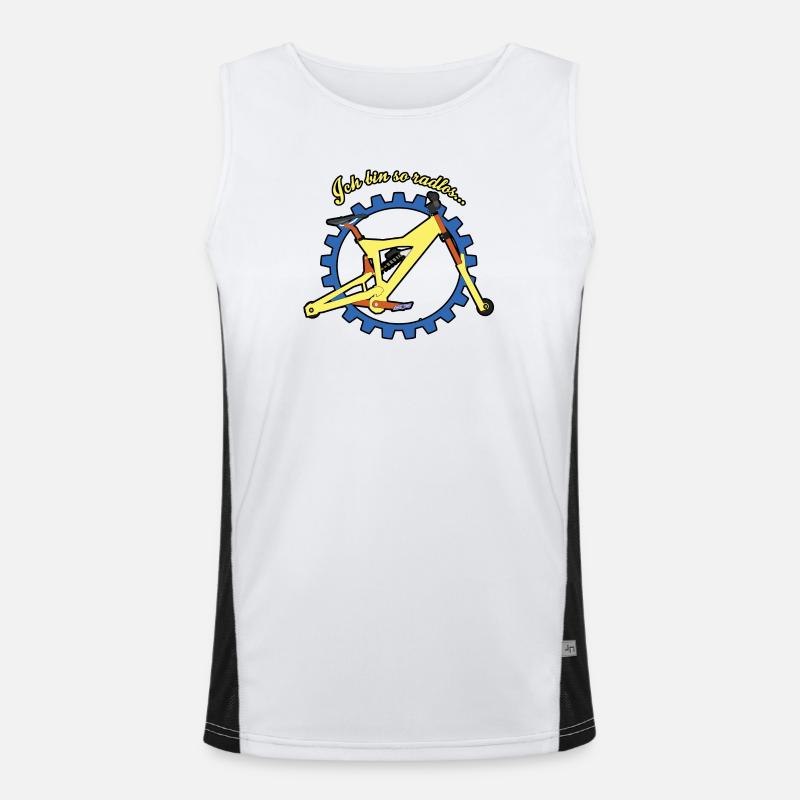 Ich bin so radlos Funktionelles Kontrast-Tank Top für Männer 