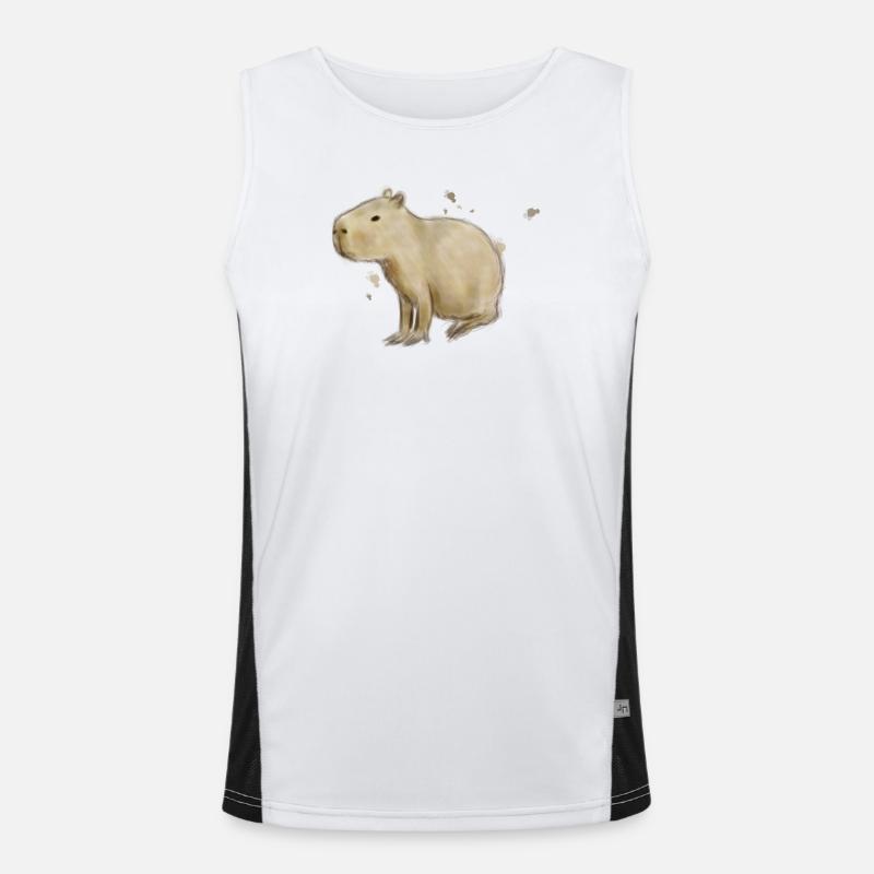 Capybara Funktionelles Kontrast-Tank Top für Männer 