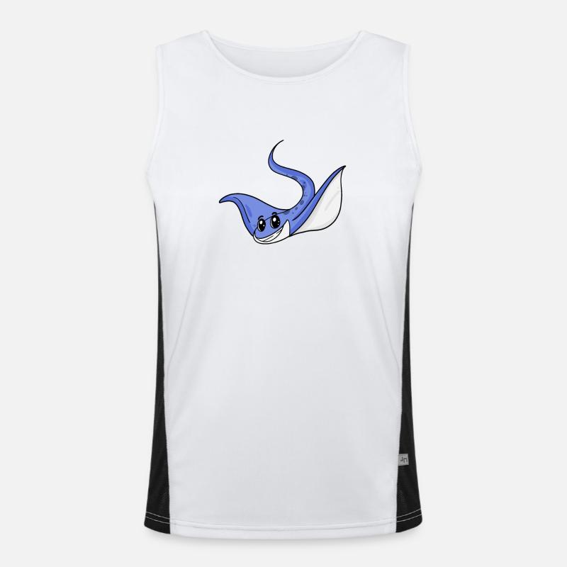 Stingray - Men's Functional Contrast Tank Top - white/black