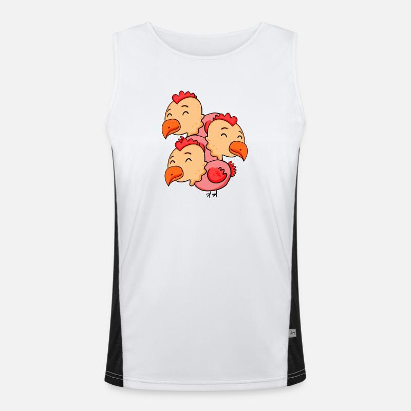 Poulets mignons - Poulet Débardeur respirant contrasté Homme 