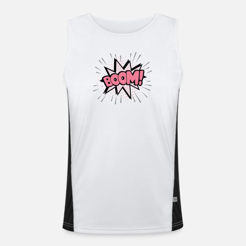 Boom rosa Funktionelles Kontrast-Tank Top für Männer 