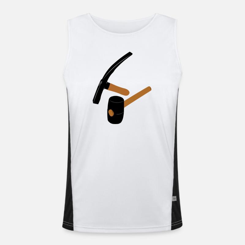 Rubber hammer and sledgehammer Men's Functional Contrast Tank Top 