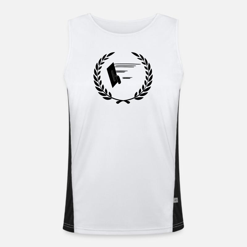 Plastering tools for plasterer - Men's Functional Contrast Tank Top  - white/black