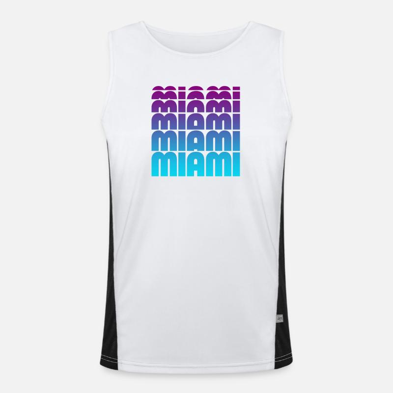 Grille de gradient de Miami Débardeur respirant contrasté Homme 