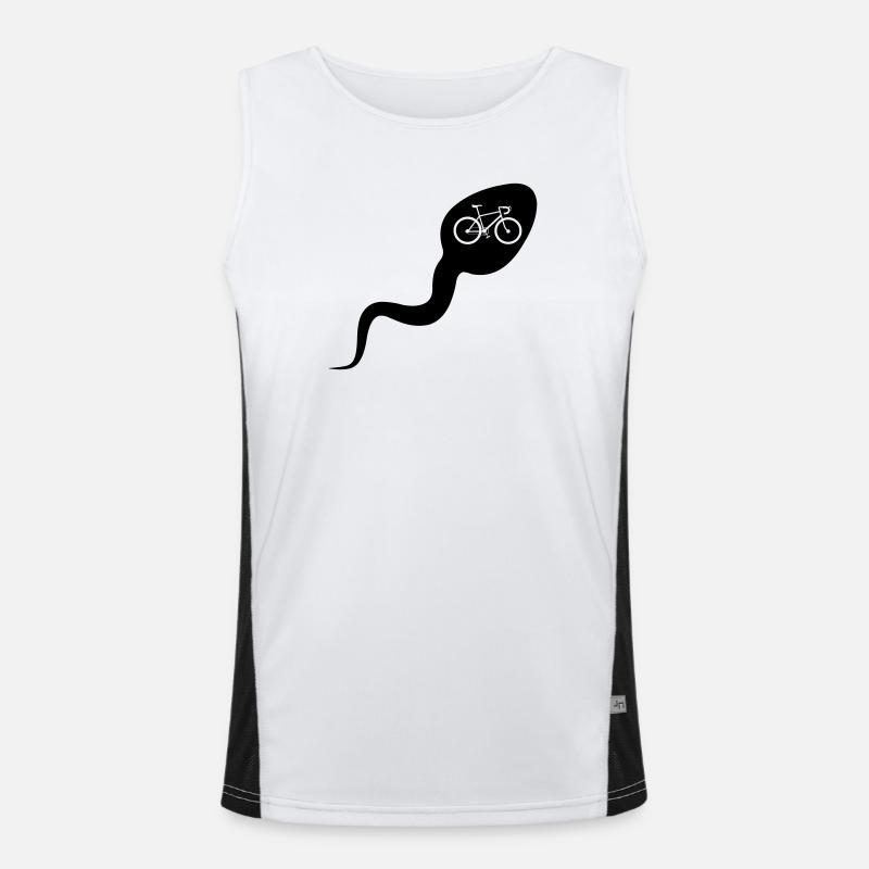Sperm sperm bike Men's Functional Contrast Tank Top 
