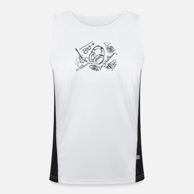 Musik Funktionelles Kontrast-Tank Top für Männer 