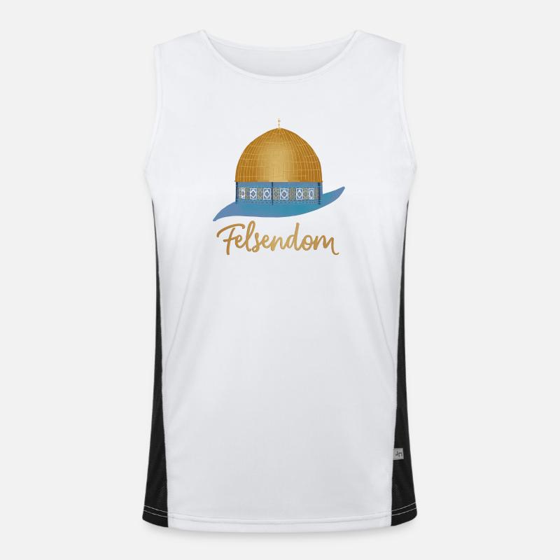 Jerusalem, Tempelberg, Felsendom Funktionelles Kontrast-Tank Top für Männer 