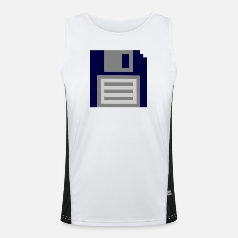Diskette Funktionelles Kontrast-Tank Top für Männer 