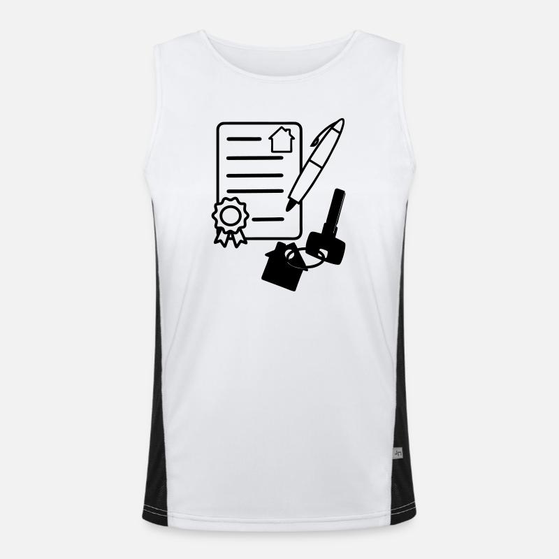 House contract sign rent purchase Men's Functional Contrast Tank Top 