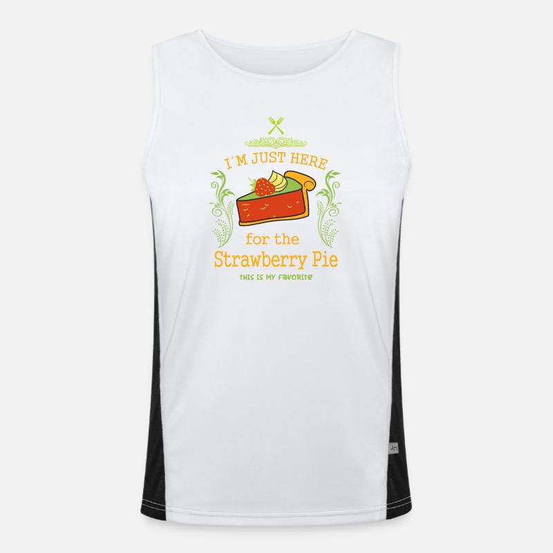 Erdbeerkuchen Liebhaber Funktionelles Kontrast-Tank Top für Männer 