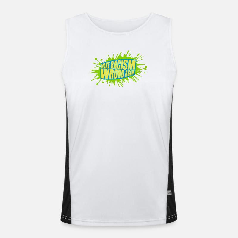 make racism wrong again Men's Functional Contrast Tank Top 