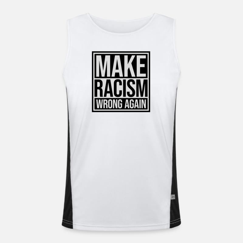 make racism wrong again Funktionelles Kontrast-Tank Top für Männer 