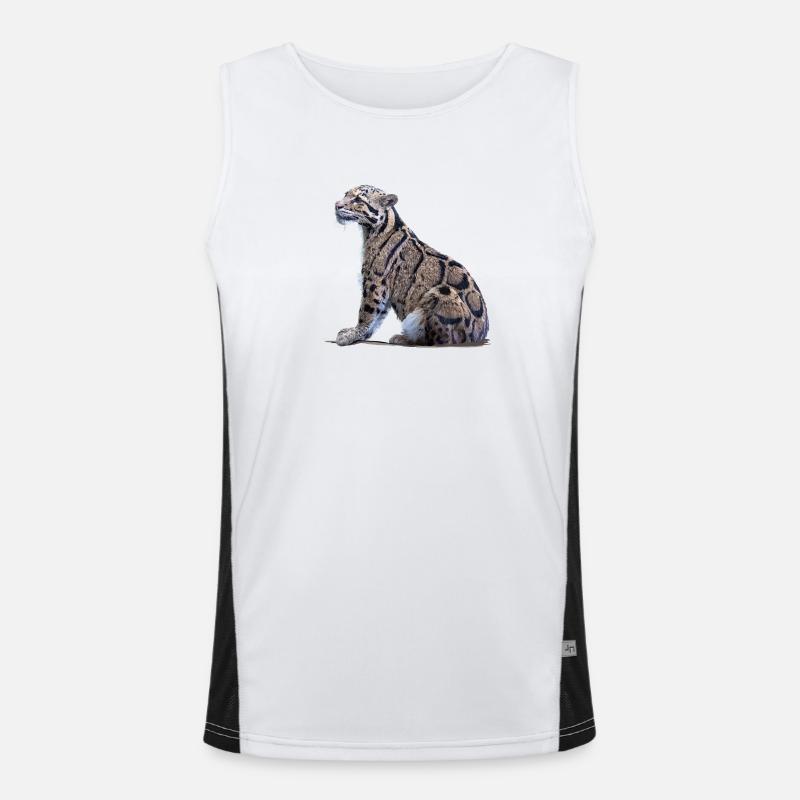 Clouded leopard Men's Functional Contrast Tank Top 