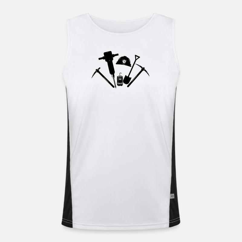 Miners tools Men's Functional Contrast Tank Top 