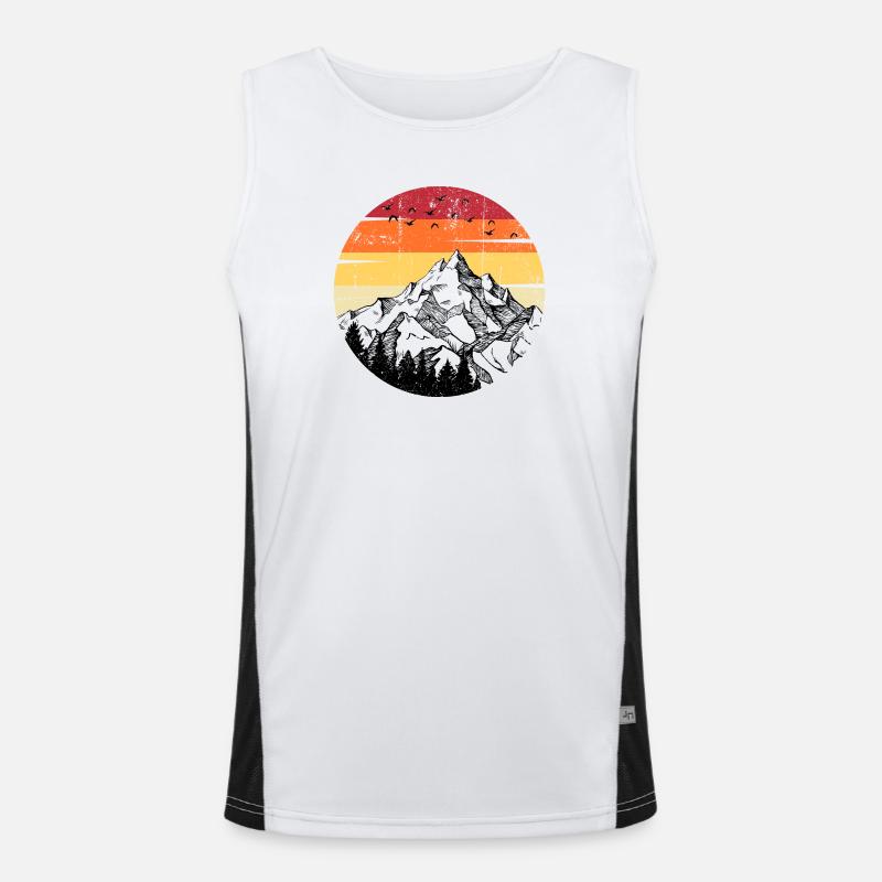 Mountain Vintage Rétro Débardeur respirant contrasté Homme 