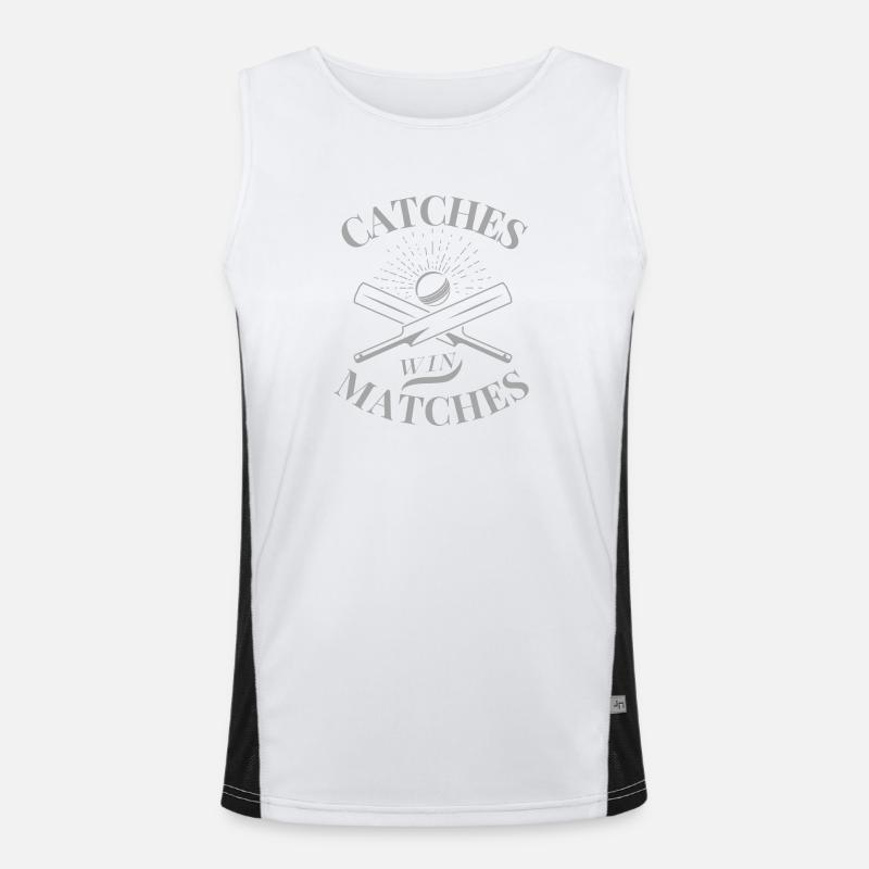 Catch win Matches - Idée cadeau Cricket Lover Débardeur respirant contrasté Homme 