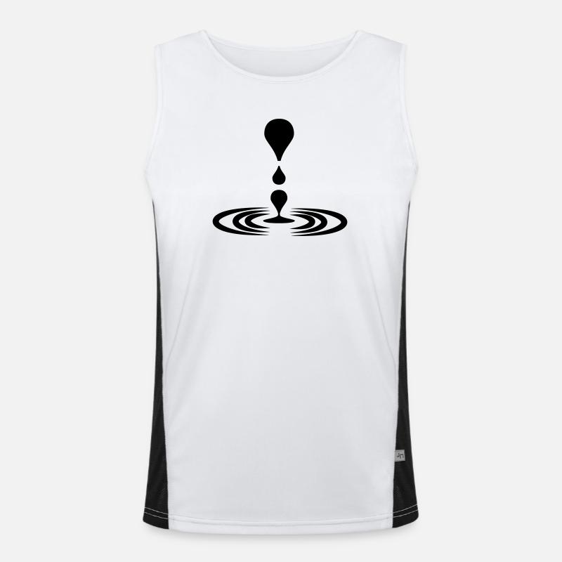 Drop Water Logo Achtsamkeit Funktionelles Kontrast-Tank Top für Männer 