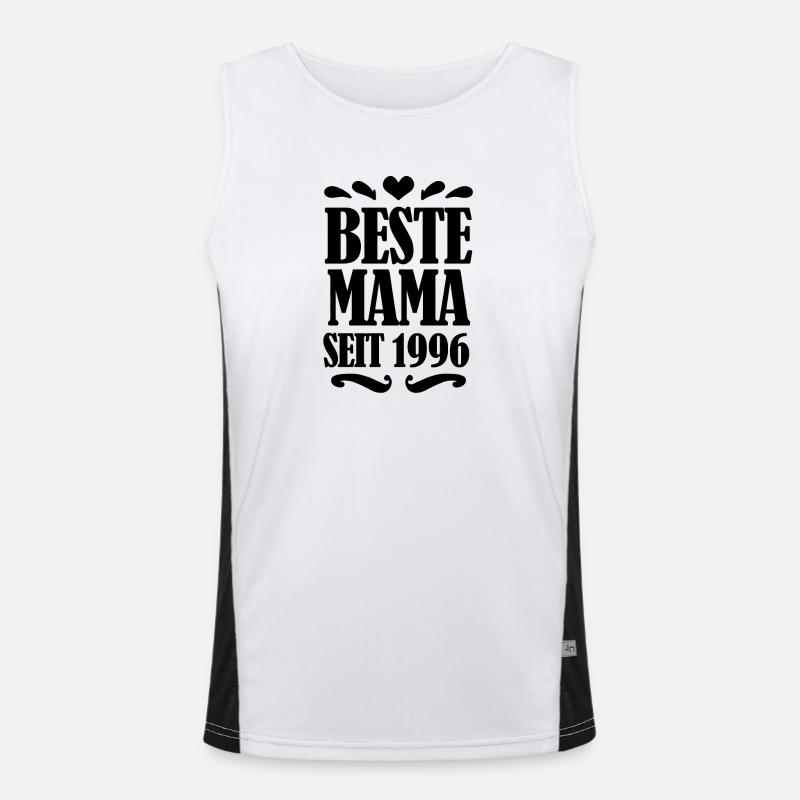Beste Mama seit 1996 Funktionelles Kontrast-Tank Top für Männer 