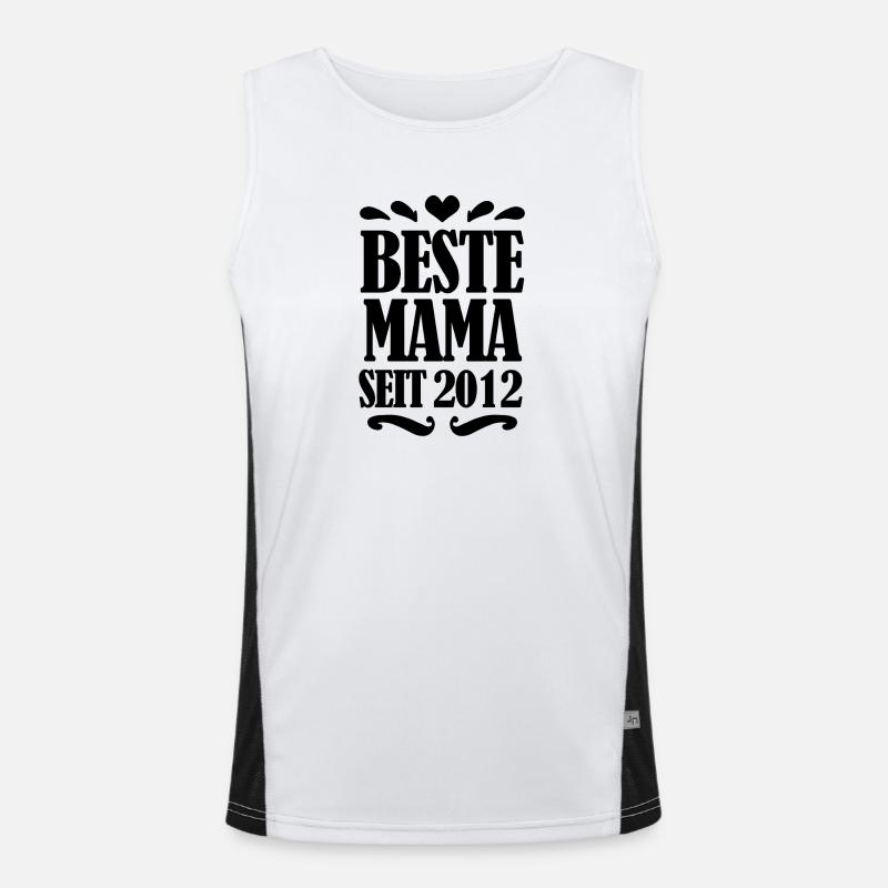 Beste Mama seit 2012 Funktionelles Kontrast-Tank Top für Männer 