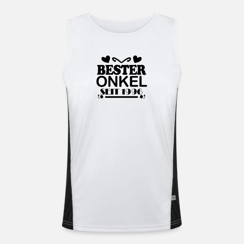 Bester Onkel seit 1996 Funktionelles Kontrast-Tank Top für Männer 