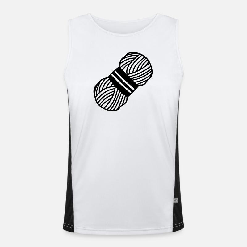 Wolle knoten oder häkeln Funktionelles Kontrast-Tank Top für Männer 