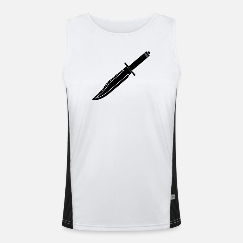 Rambo knife long Men's Functional Contrast Tank Top 