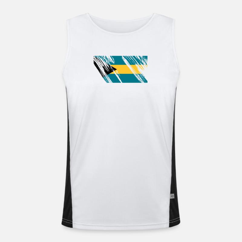 Drapeau des Bahamas Débardeur respirant contrasté Homme 