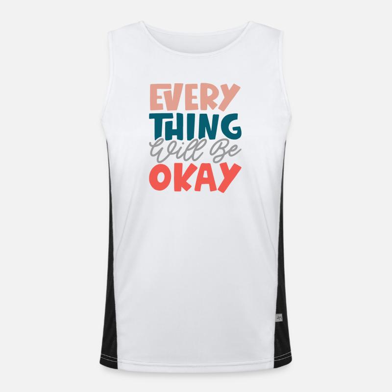 Alles wird gut Funktionelles Kontrast-Tank Top für Männer 