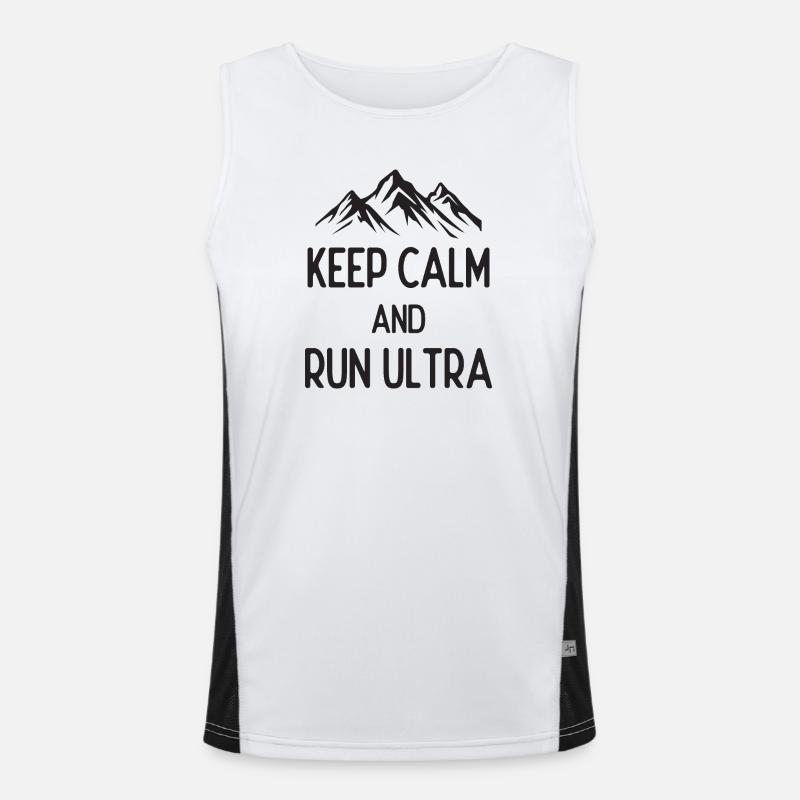Keep Calm and Run Ultra Men's Functional Contrast Tank Top 