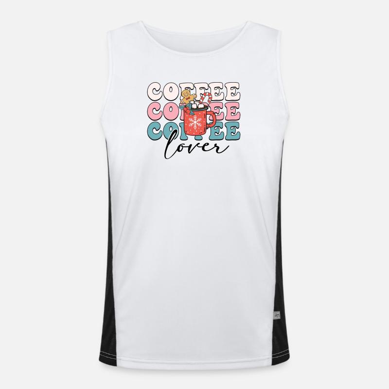 Coffee Lover Men's Functional Contrast Tank Top 