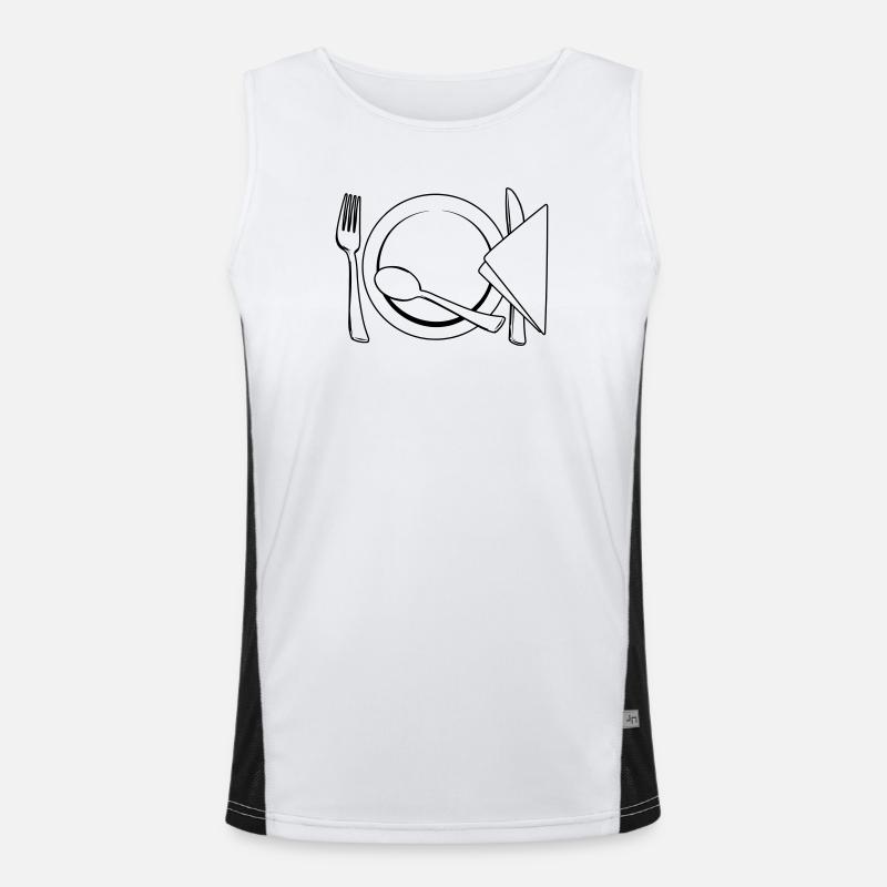 Besteckteller Serviette Funktionelles Kontrast-Tank Top für Männer 