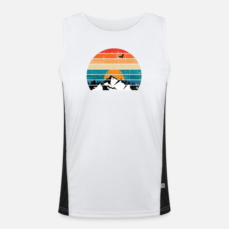 Silhouette rétro Sunset Peak Débardeur respirant contrasté Homme 