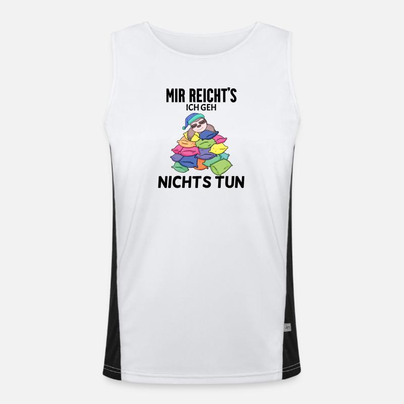 Lustiger Spruch - Nichts machen Funktionelles Kontrast-Tank Top für Männer 