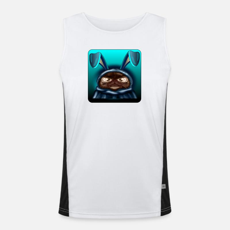 Katzen Ostern Funktionelles Kontrast-Tank Top für Männer 