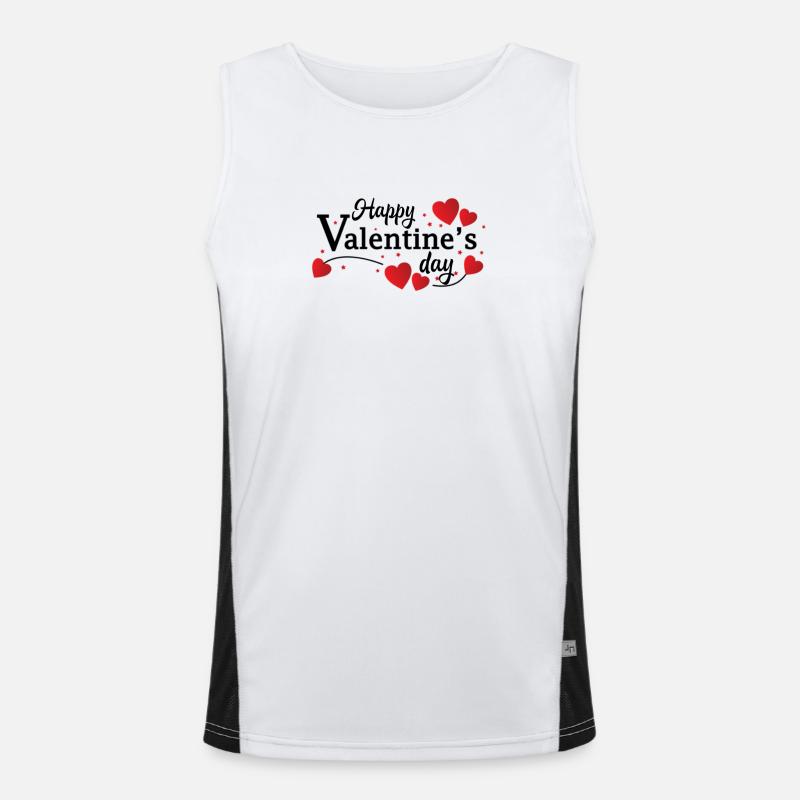 Valentinstag, Valentinstag, Valentinstag Funktionelles Kontrast-Tank Top für Männer 