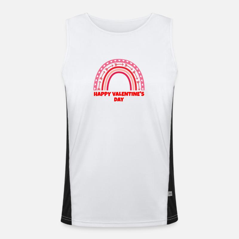 Valentinstag, Valentinstag, Valentinstag Funktionelles Kontrast-Tank Top für Männer