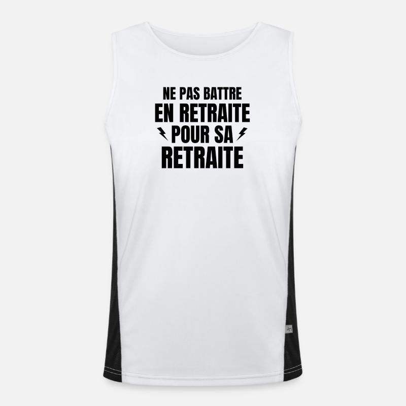 retraite, réforme des retraites, retraitée Débardeur respirant contrasté Homme 