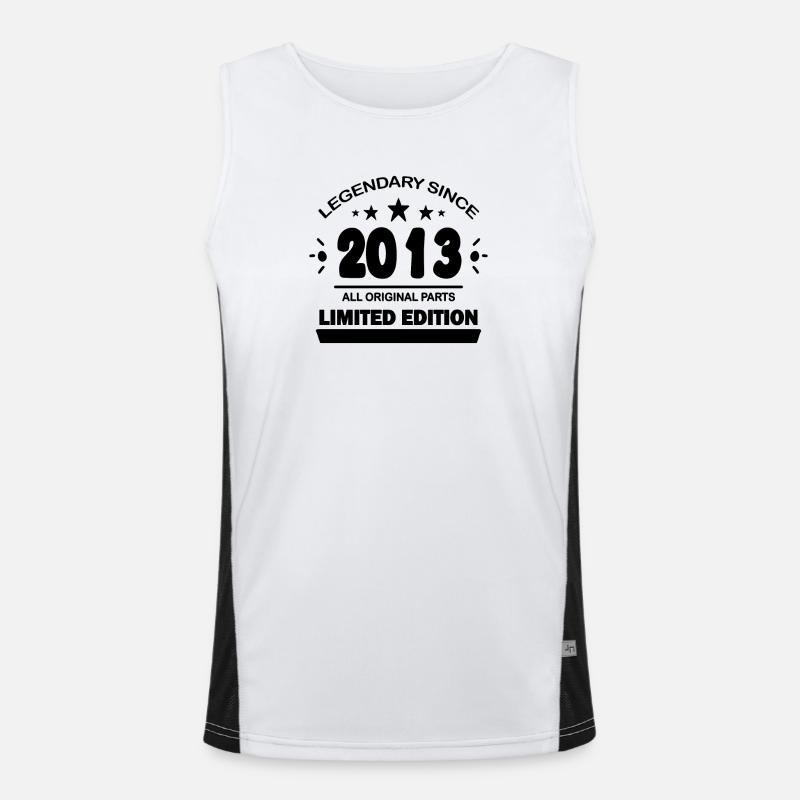2013 - Men's Functional Contrast Tank Top - white/black
