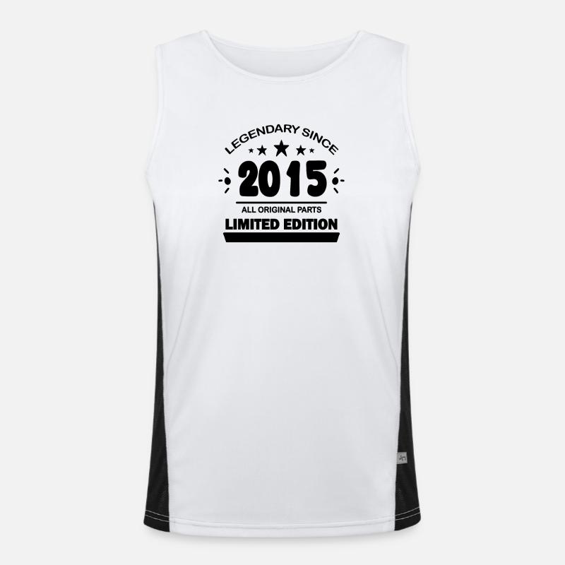 2015 - Men's Functional Contrast Tank Top  - white/black