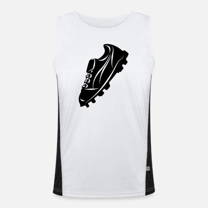 Fußballschuh transparente Schattenfigur Funktionelles Kontrast-Tank Top für Männer 