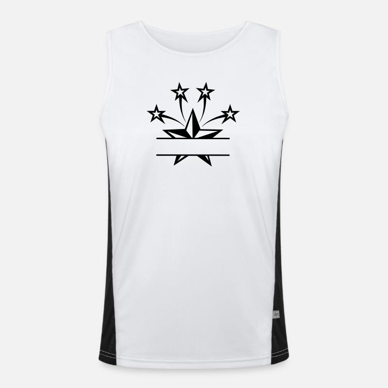 Leuchtender Stern Funktionelles Kontrast-Tank Top für Männer 