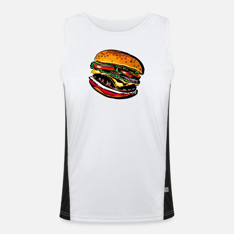 Burger Cheeseburger Restauration rapide Débardeur respirant contrasté Homme 