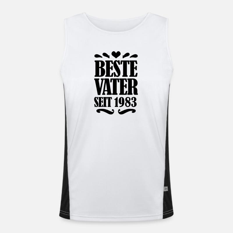 Bester Vater seit 1983 Funktionelles Kontrast-Tank Top für Männer 