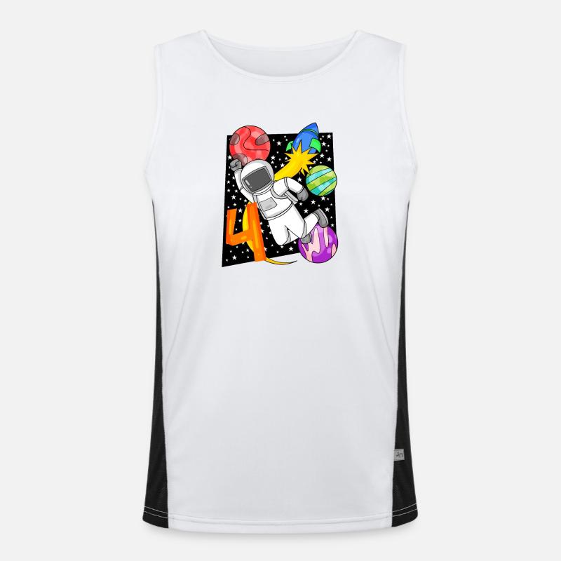 4 Years Birthday Boy Gift Men's Functional Contrast Tank Top 