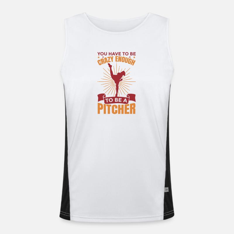 Pitcher Motivation Funktionelles Kontrast-Tank Top für Männer 